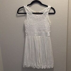 NWOT Cream crochet dress.